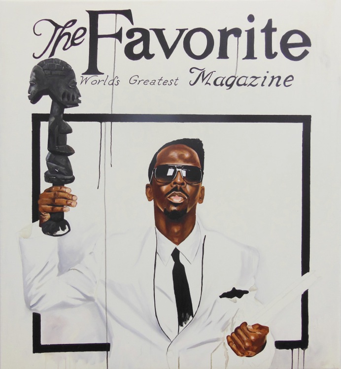 NEGUS is as NEGUS does. Acrylic on canvas. 60x52 in. 2012. Fahamu Pecou