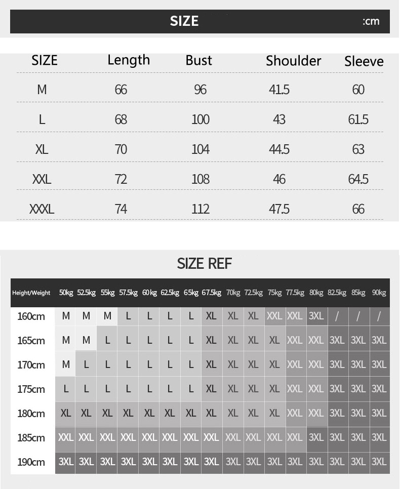 Sweater sizes at freshbomb.com
