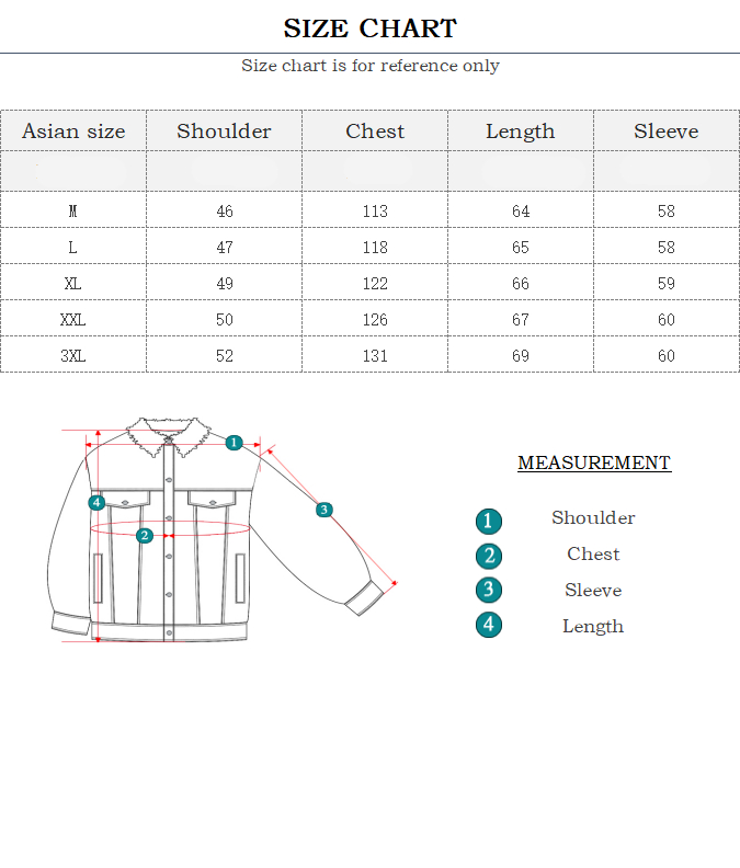 Jacket sizes at freshbomb.com