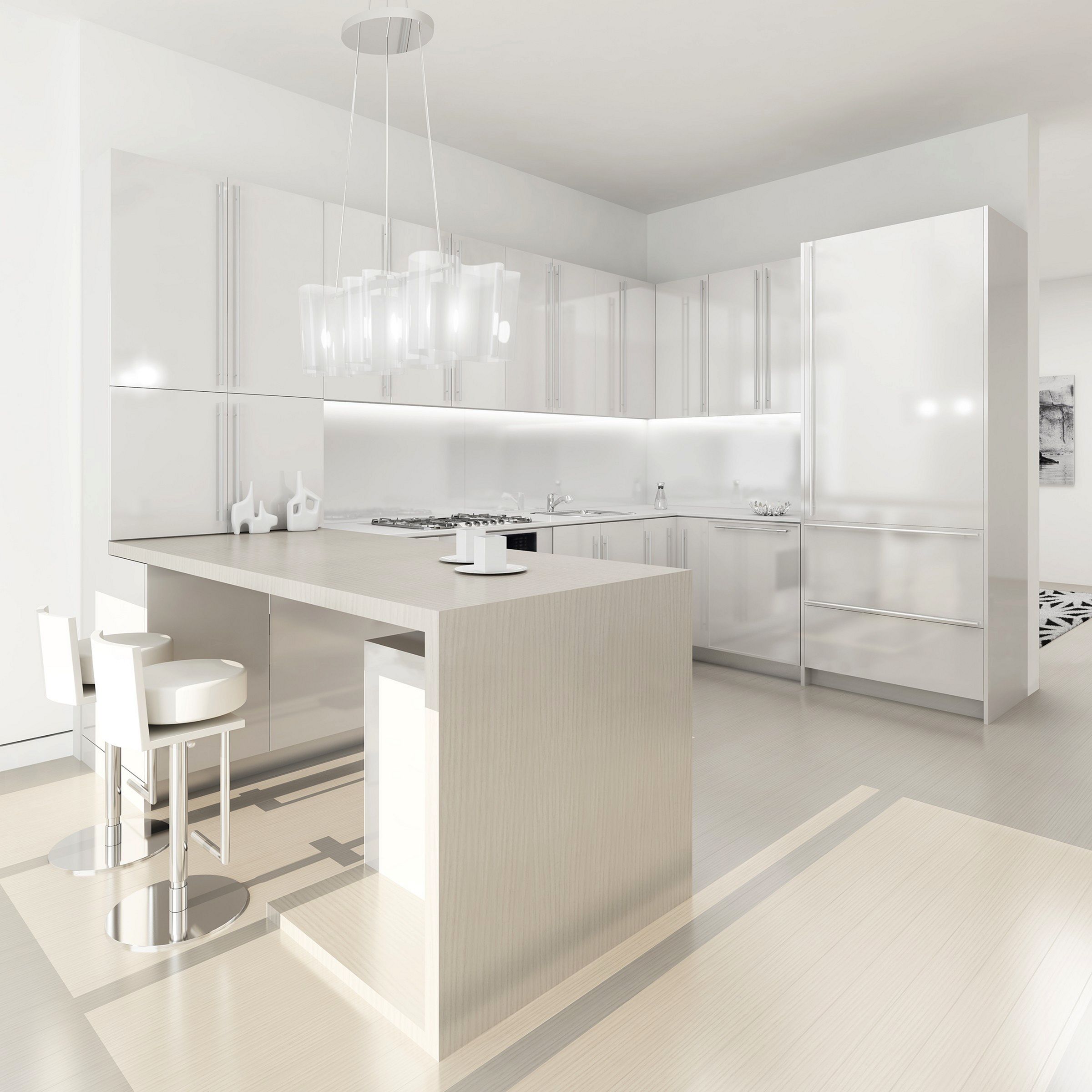 All White Kitchen Design