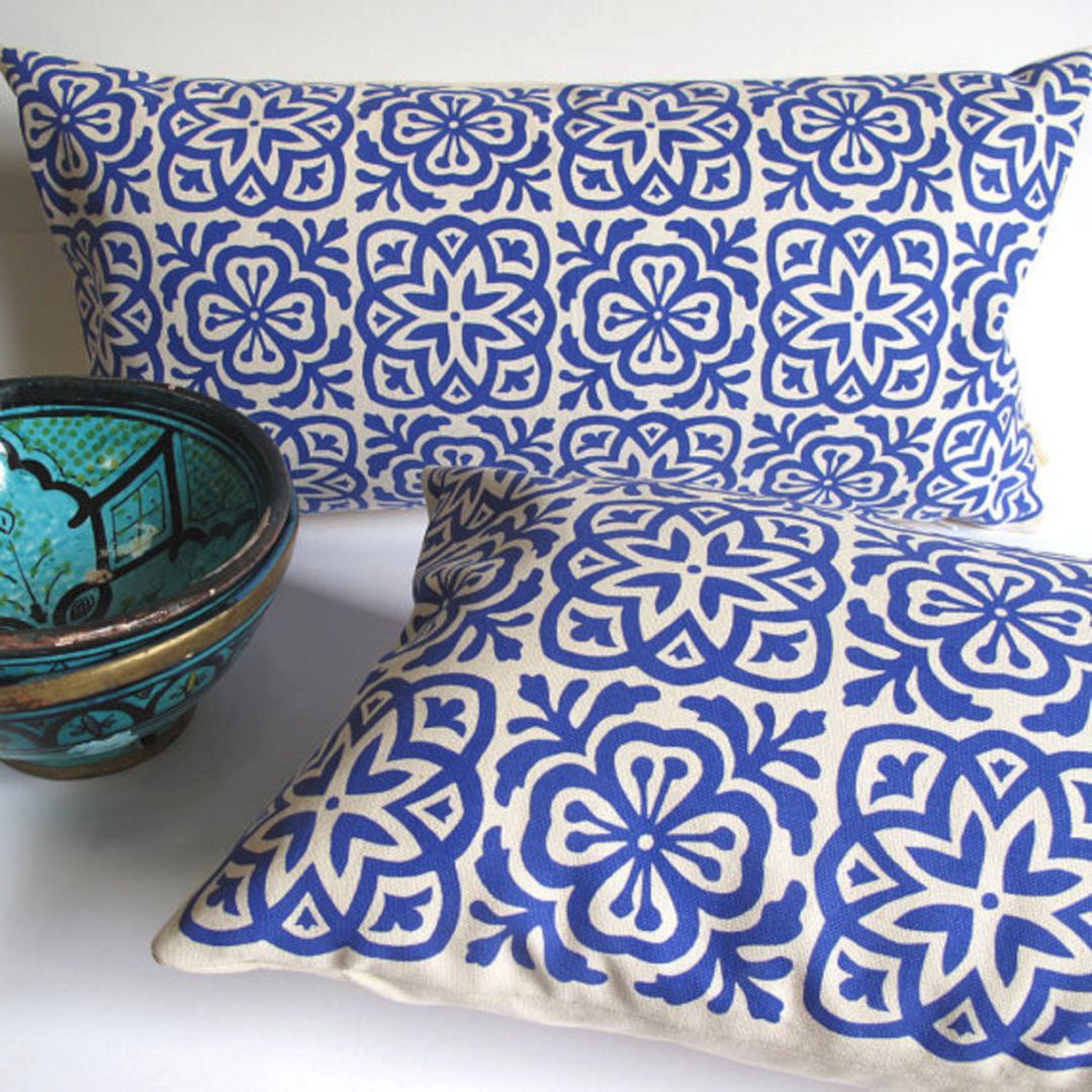 Blue Moroccan Pattern Pillows