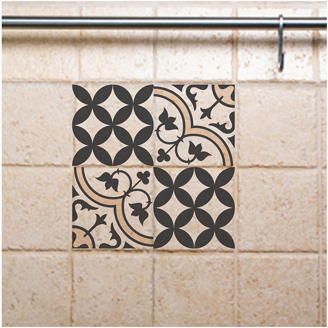 18 Peel, Stick & Go Stone Glass Tablet Wall Tiles Stickers ...