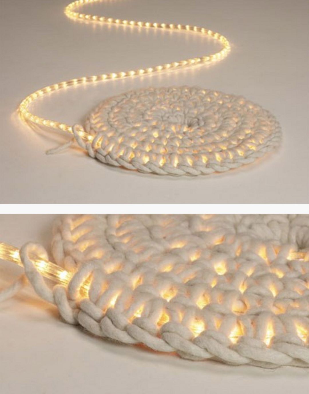 DIY Rope Light Rug