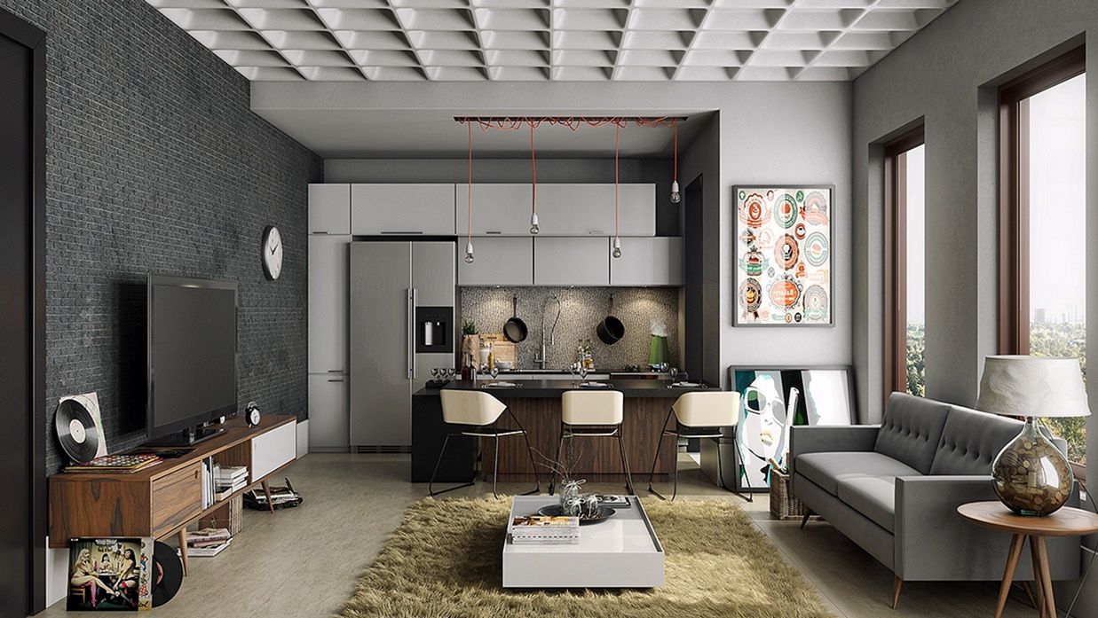 Open Kitchen Living Room Interior Design