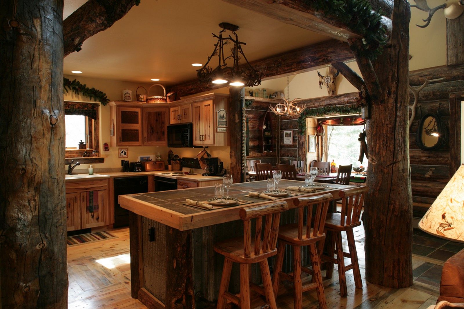 Rustic Log Home Kitchen Designs