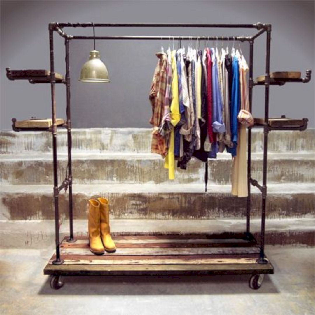 DIY Galvanized Pipe Clothes Rack