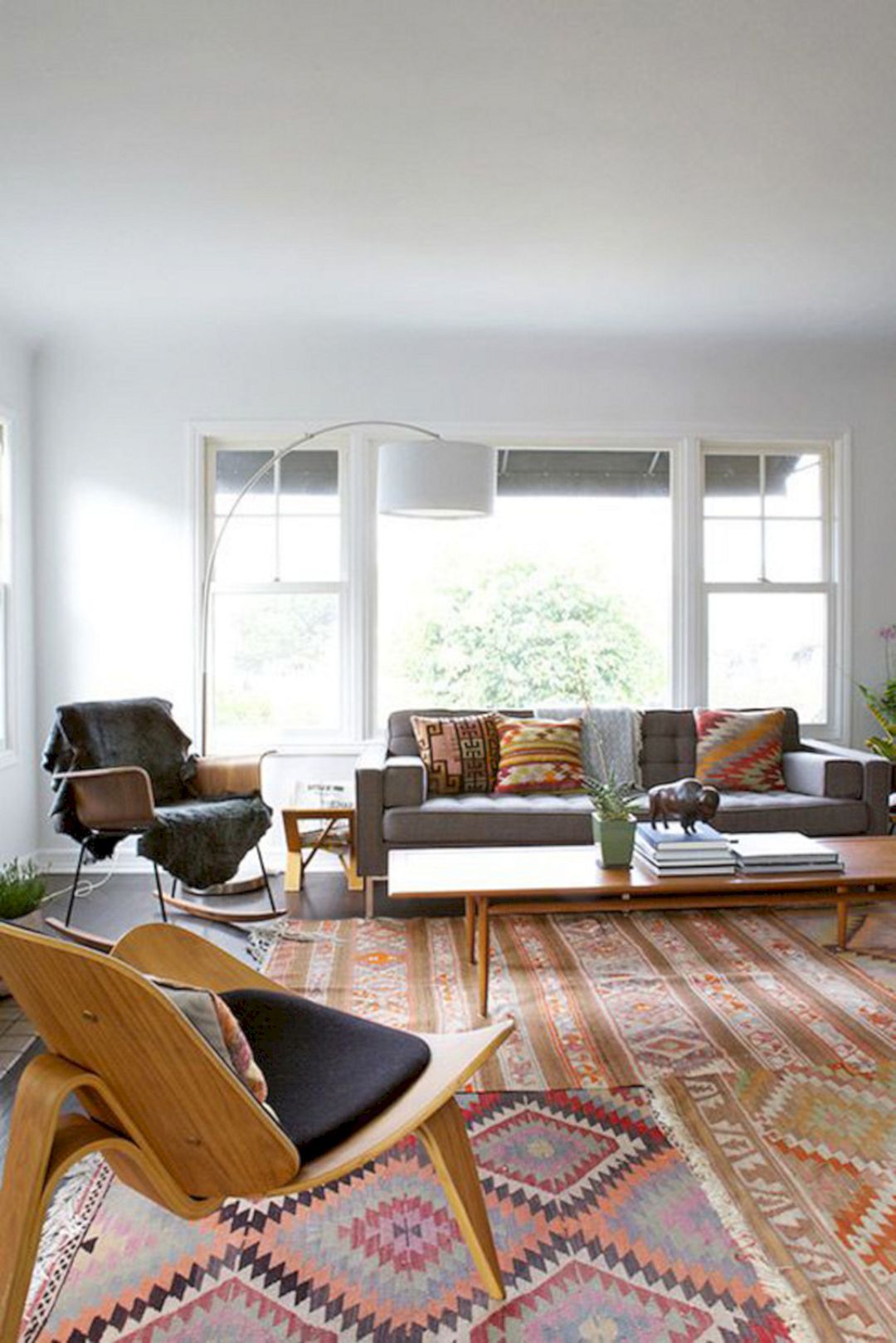 Living Room Rug Layering 4