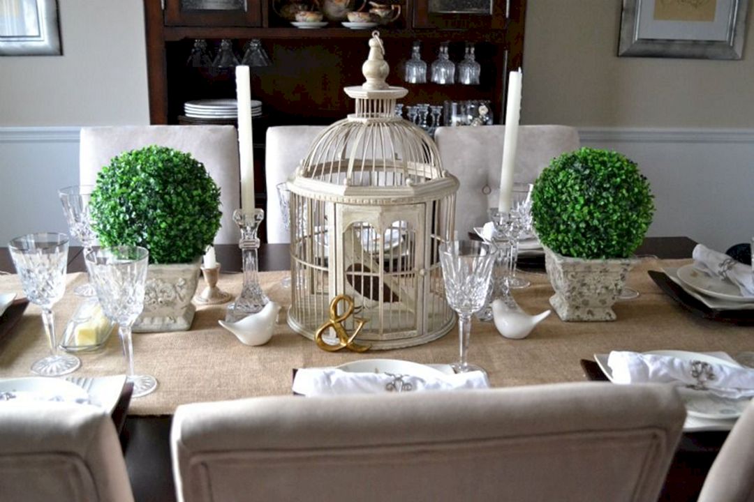 Spring Dining Table With Centerpieces