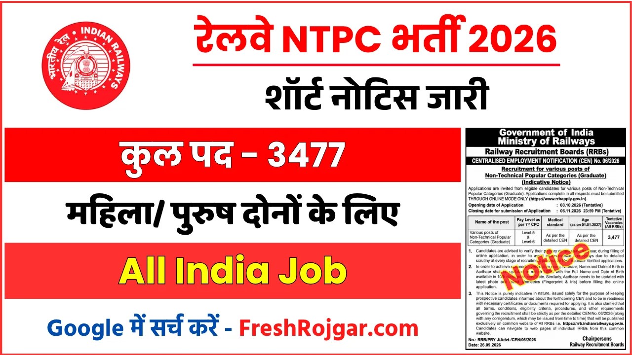 RRB NTPC Graduate Recruitment