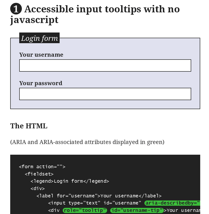 Practical ARIA Examples - - Fribly