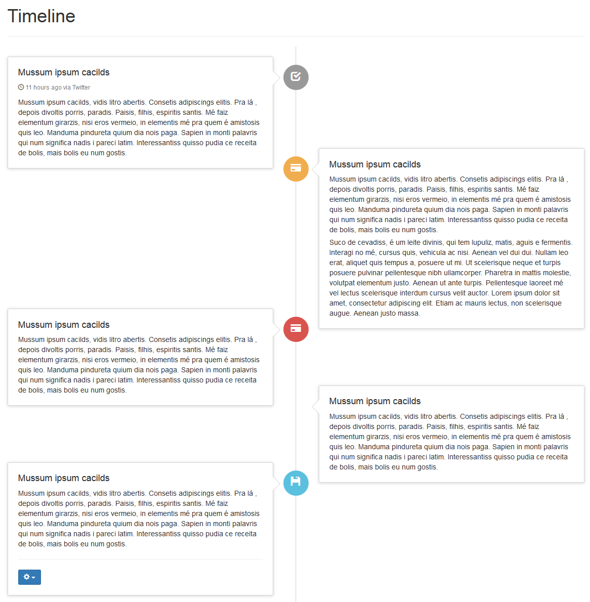Timeline Using Bootstrap - - Fribly image.