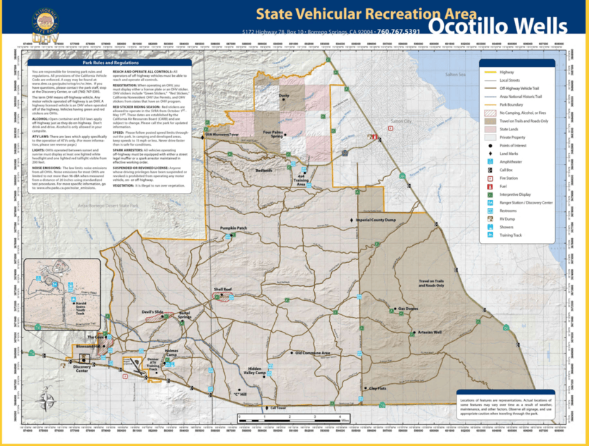 Ocotillo Wells Map Map 
