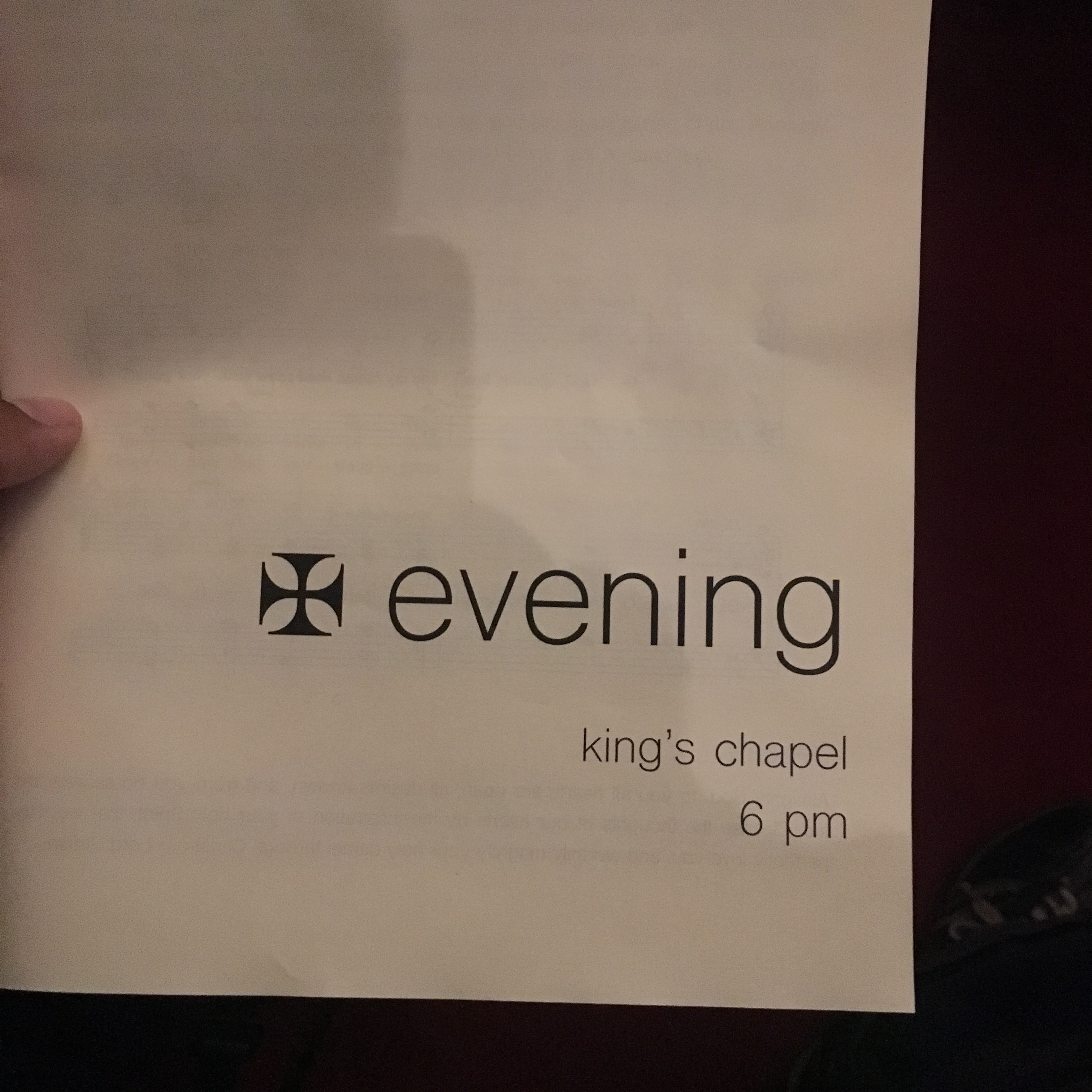 King's Chapel Bulletin