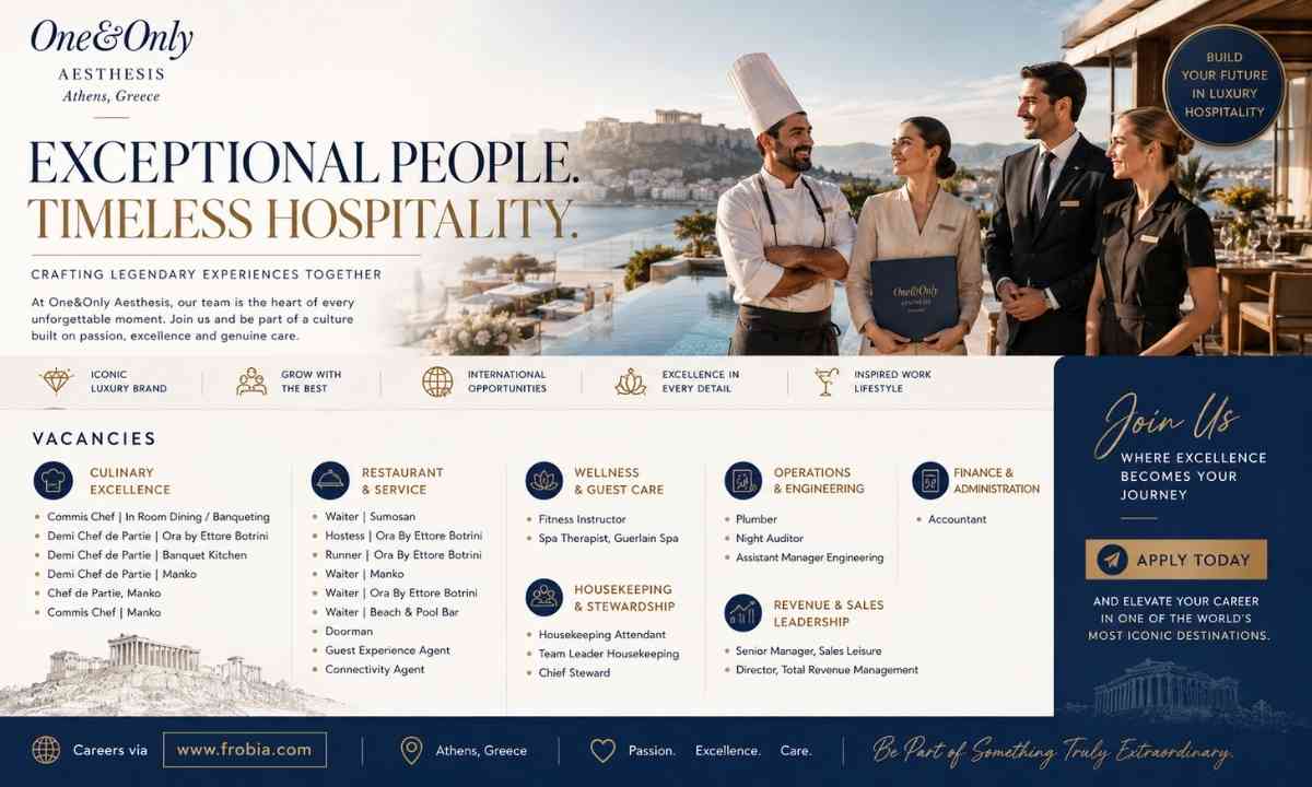 Join The World-Class Team At One&Only Aesthesis Hotel Jobs Greece