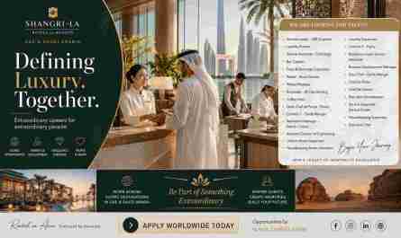 Shangri La Hotels Luxury Hospitality and Hotel Jobs UAE and Saudi Arabia