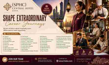 Start Your Luxury Career Journey with SPHC Central Hotel Doha Hospitality Jobs