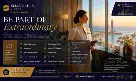 Shangri La Jeddah Saudi Arabia Hiring Dynamic Talent for Hotel Jobs