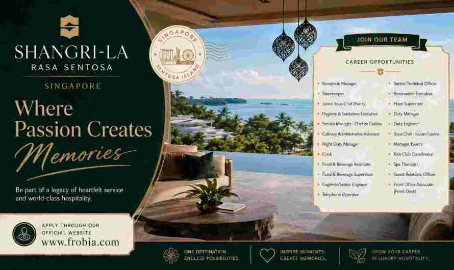 Elevate Your Hospitality Profession with Shangri La Rasa Sentosa Singapore Hotel Jobs
