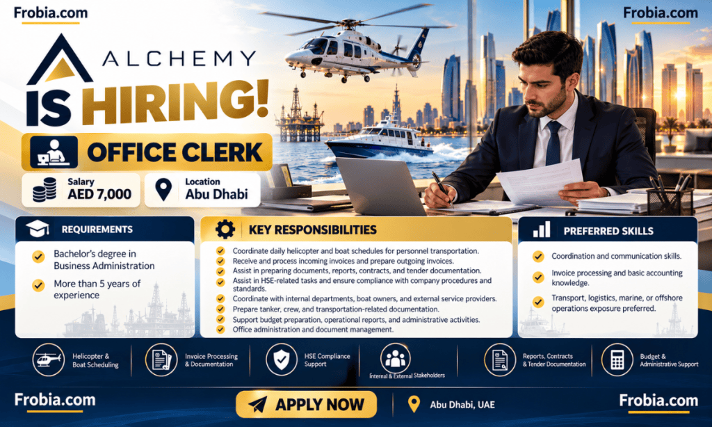 Office Clerk Job in Abu Dhabi