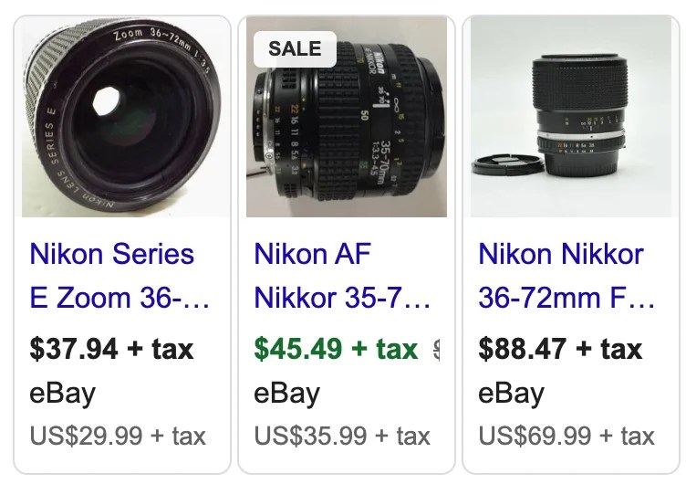ニコン　EL2　レンズNIKON　LENS　SERIES　E　１：３．５　３６－７２ｍｍ　オートワインダーAW-1付 SERIES E LENS 特殊レンズ・スーパーマニアックス（79）NIKON : 匠の