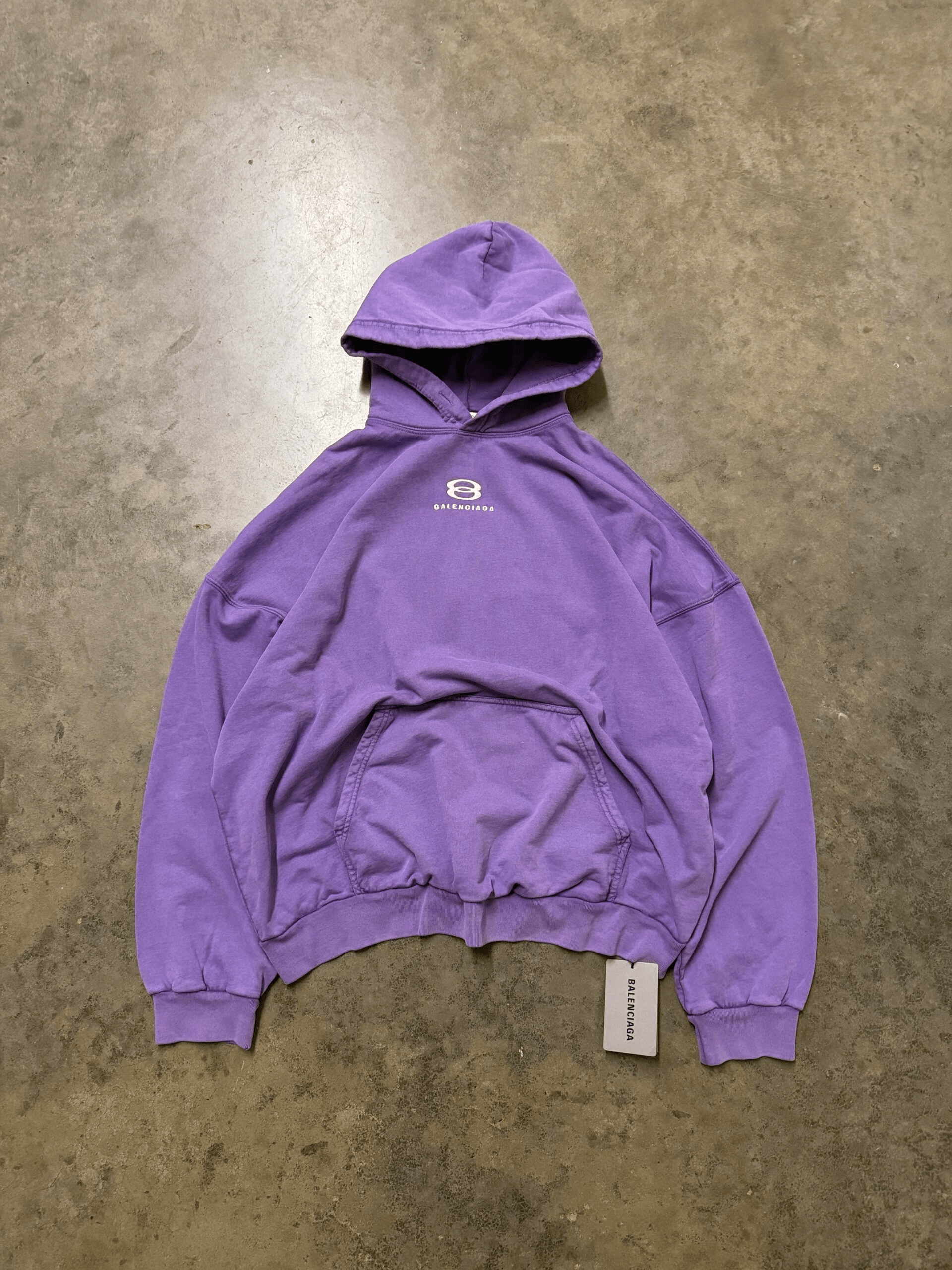 Balenciaga FW21 'Afterworld' Unity Embroidered Logo Hoodie