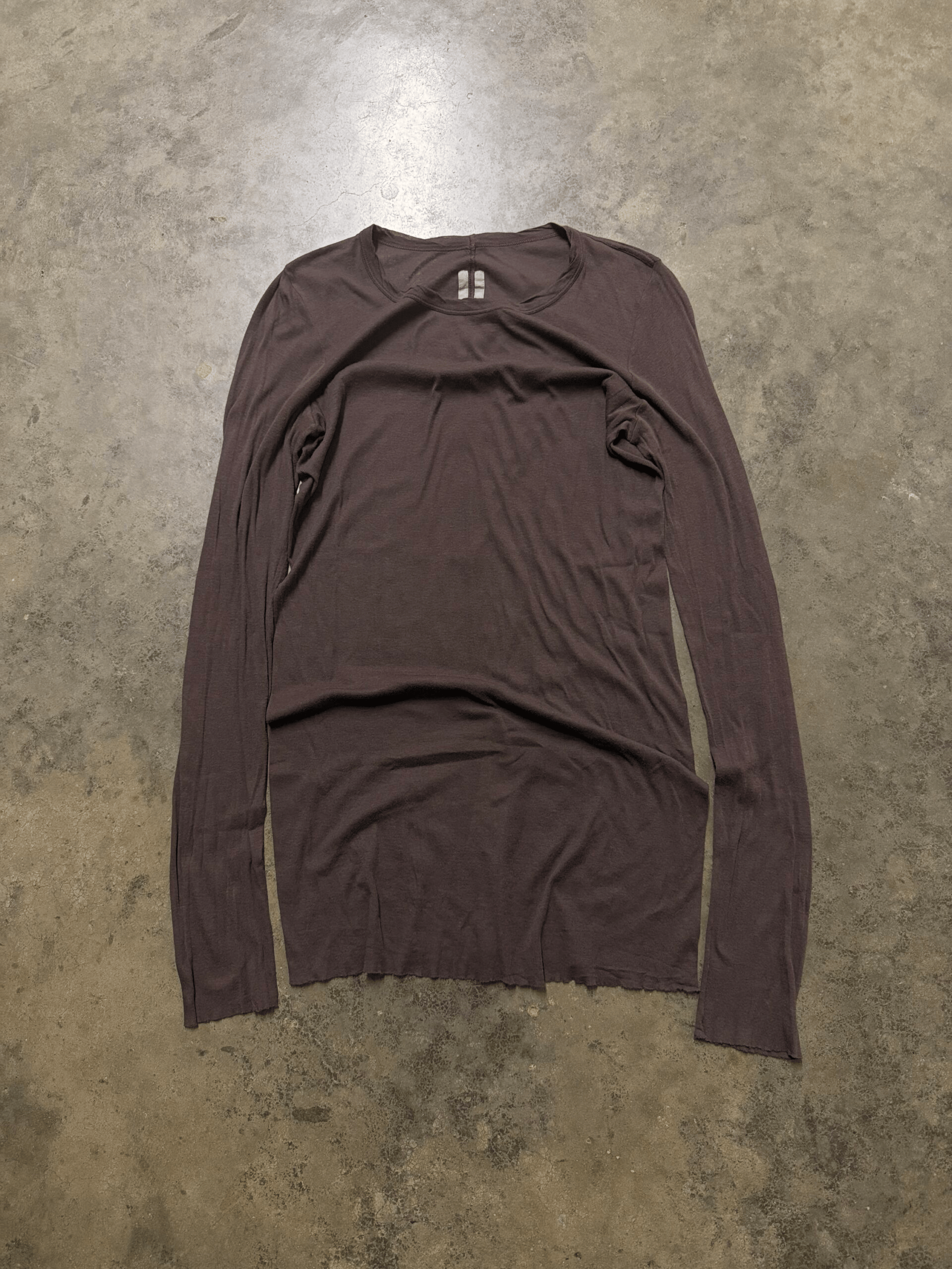 Rick Owens SS20 'Tecuatl' Blood Ribbed Long Sleeve Tee
