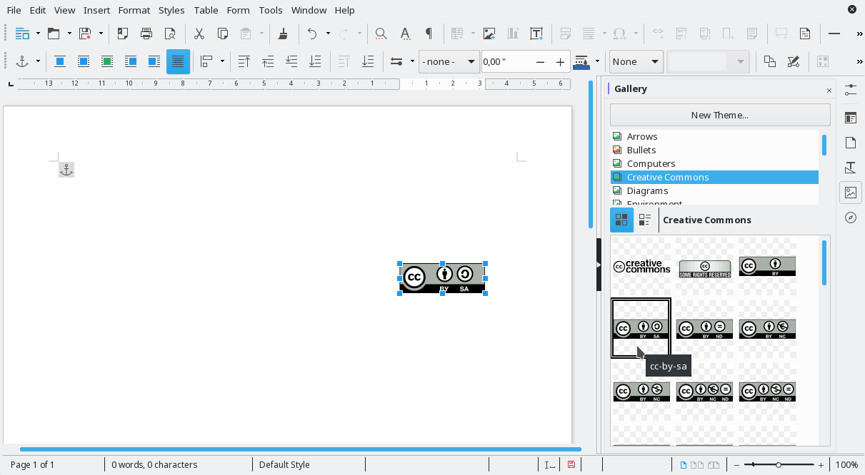 Two Libreoffice Extensions Creative Commons Clipart Gallery Libresymbols From Mind To Type