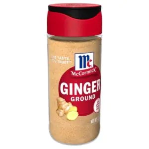 bottle of ground ginger spice