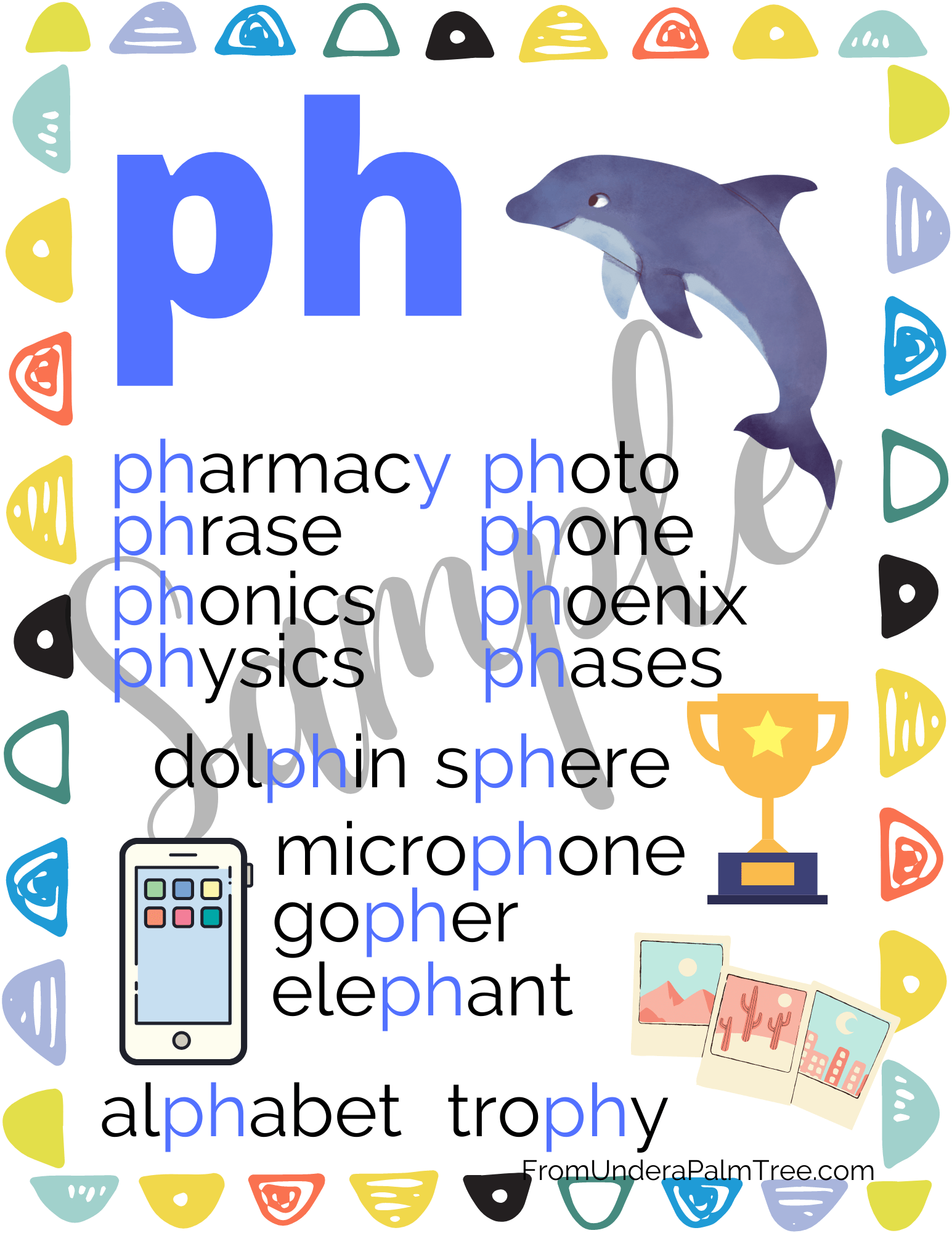 Water is considered a neutral because its acid and base properties cancel each other out. Digraphs Wh Wr Ph Printable Pack From Under A Palm Tree