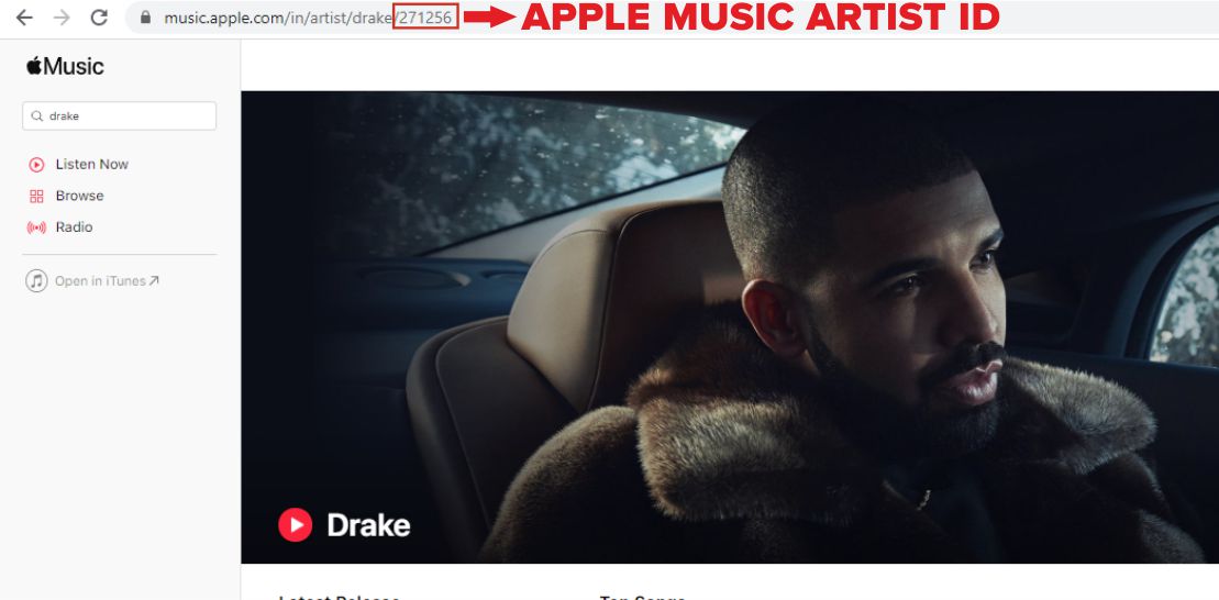 How to find apple & spotify artist id?