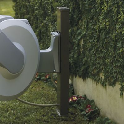 What is this chirstmas tree stand worth? Retractable Hose Reel Post | Frontgate