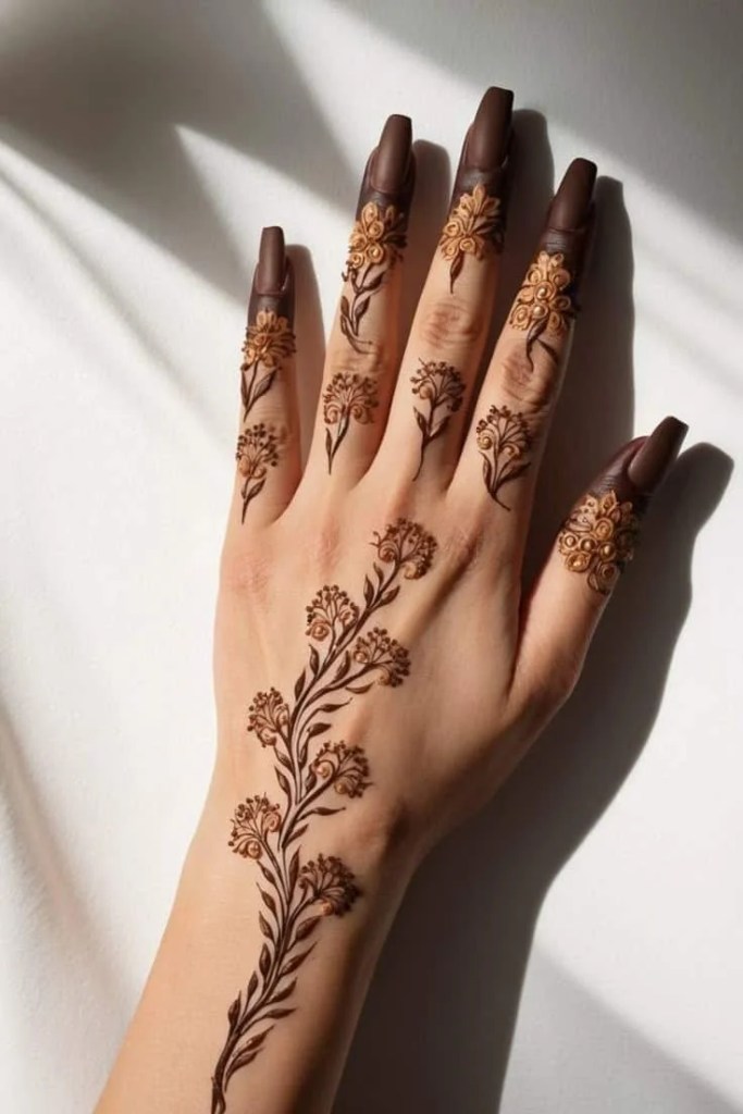 80+ Back Hand Simple Mehndi Design Photos 2025 11 Back Hand Simple Mehndi Design Photos