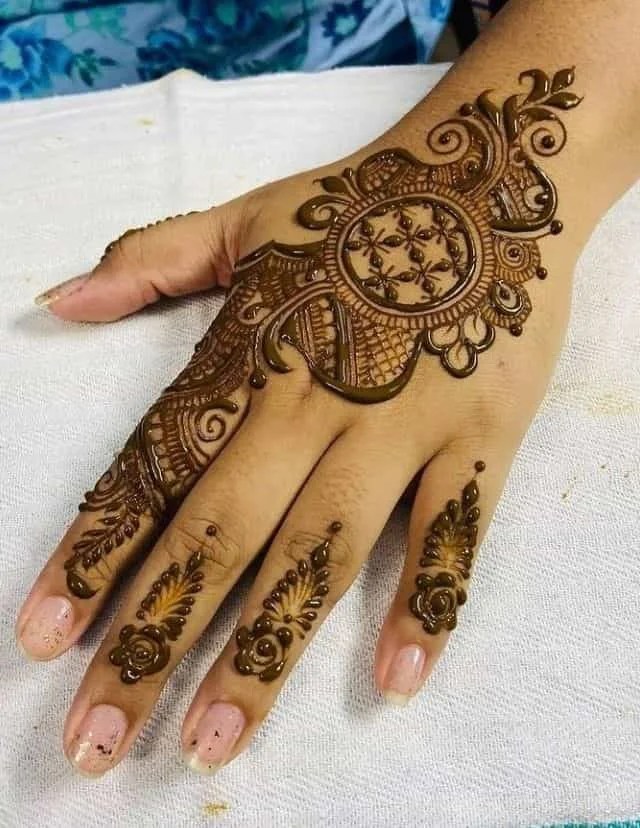 80+ Back Hand Simple Mehndi Design Photos 2025 15 Back Hand Simple Mehndi Design Photos