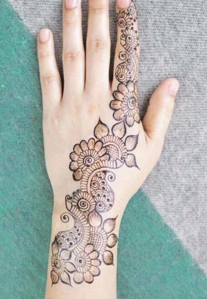 80+ Back Hand Simple Mehndi Design Photos 2025 16 Back Hand Simple Mehndi Design Photos