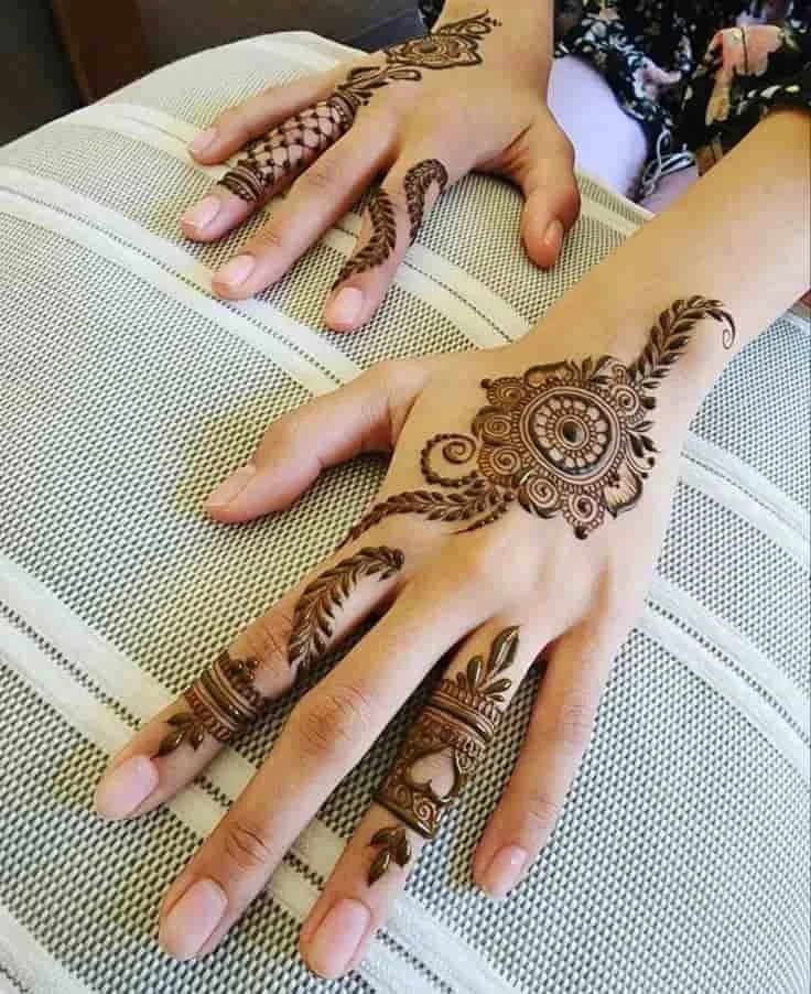 80+ Back Hand Simple Mehndi Design Photos 2025 9 Back Hand Simple Mehndi Design Photos