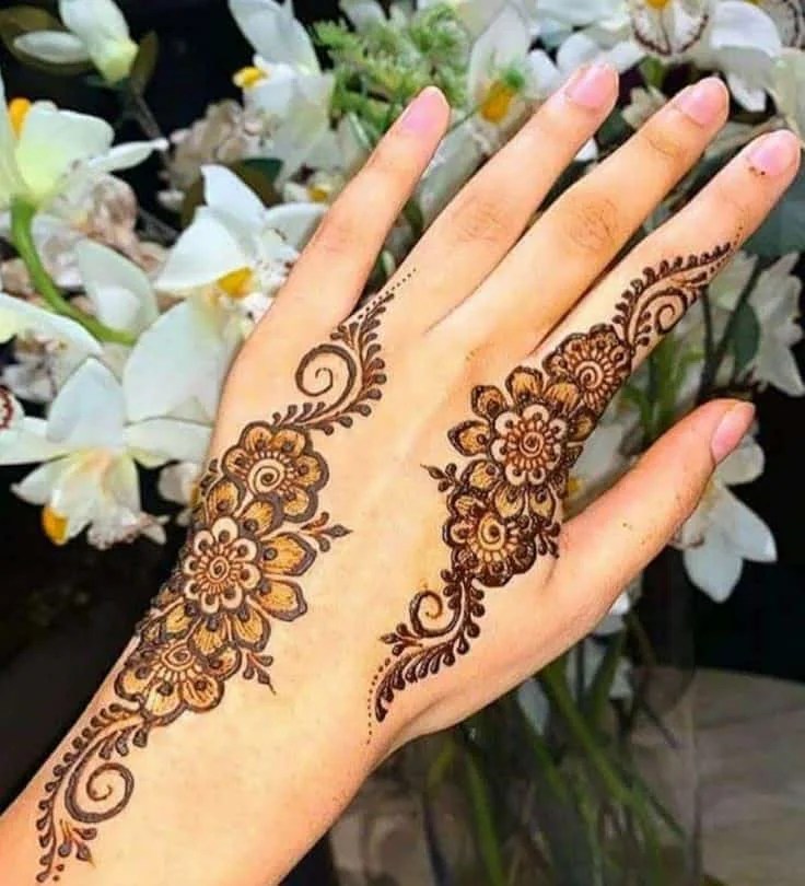 80+ Back Hand Simple Mehndi Design Photos 2025 13 Back Hand Simple Mehndi Design Photos
