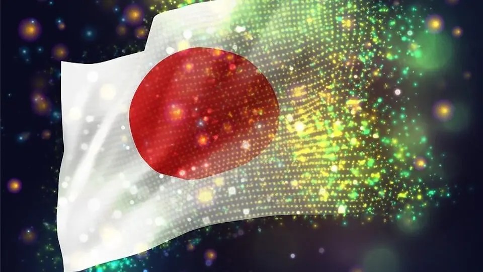 Japanese flag with digital technology overlay representing AI impact on creative workers and copyright law Article 30-4