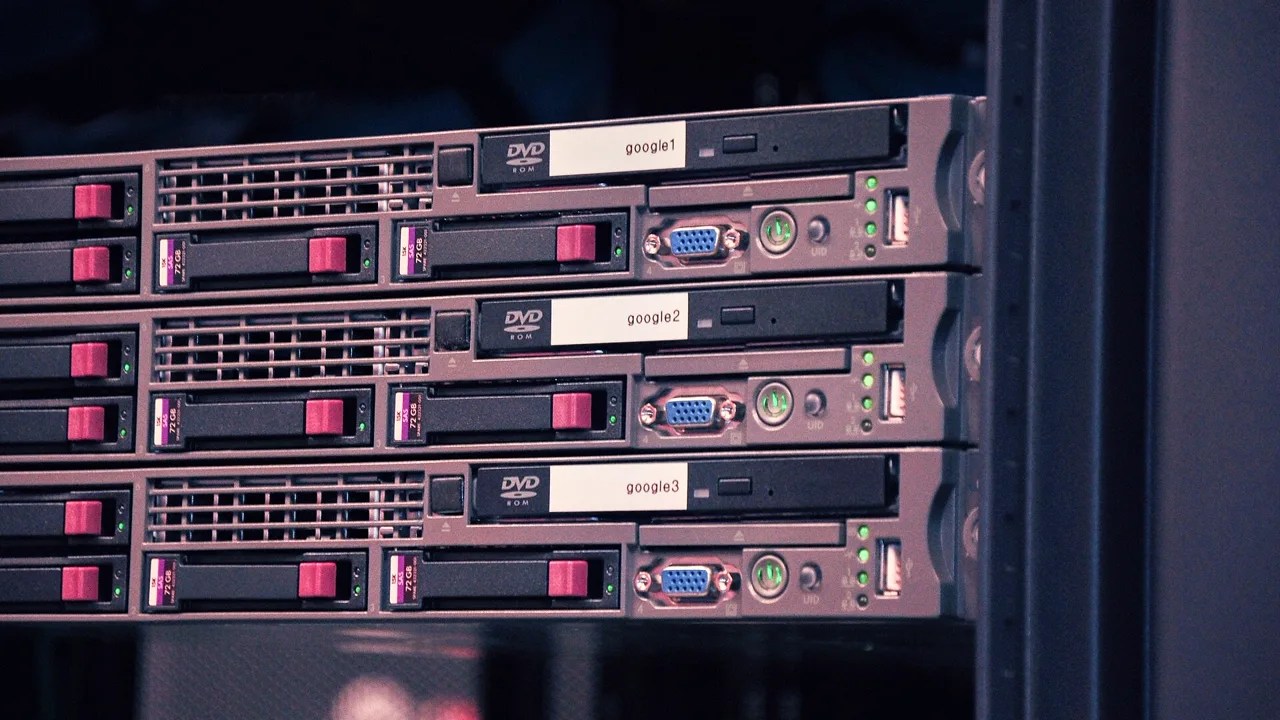 Google data center server room