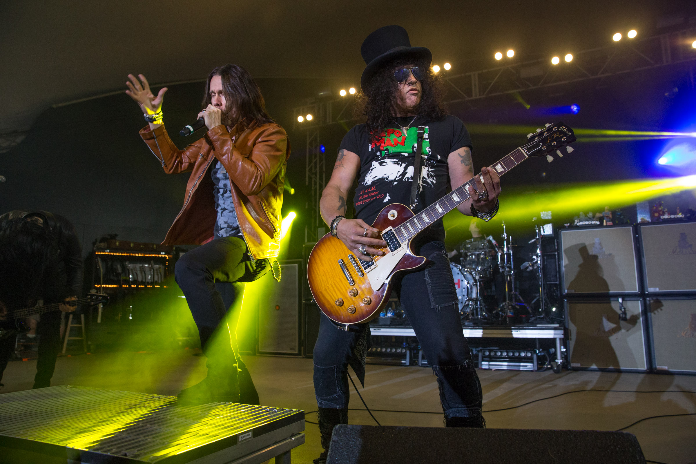 A List photos Slash, Myles Kennedy, and Fozzie
