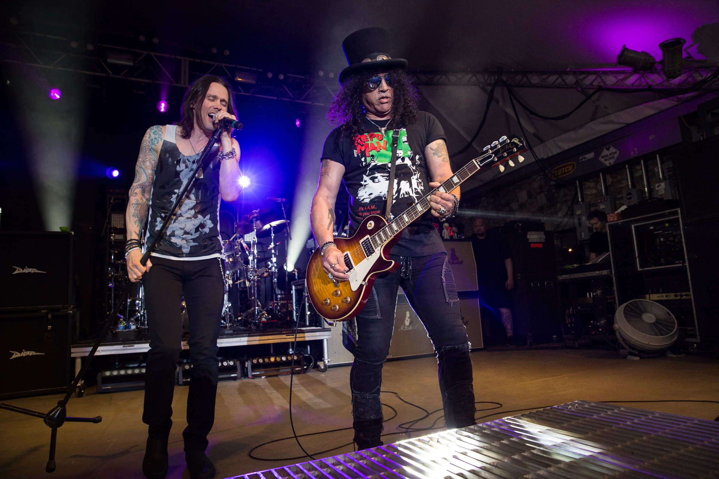 A List photos Slash, Myles Kennedy, and Fozzie