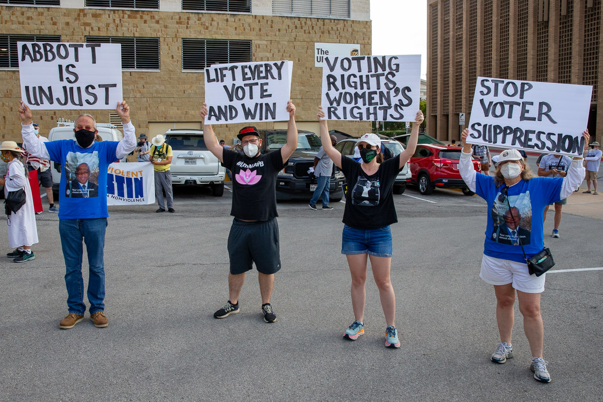 Georgetown to Austin March for Democracy Protest Rally