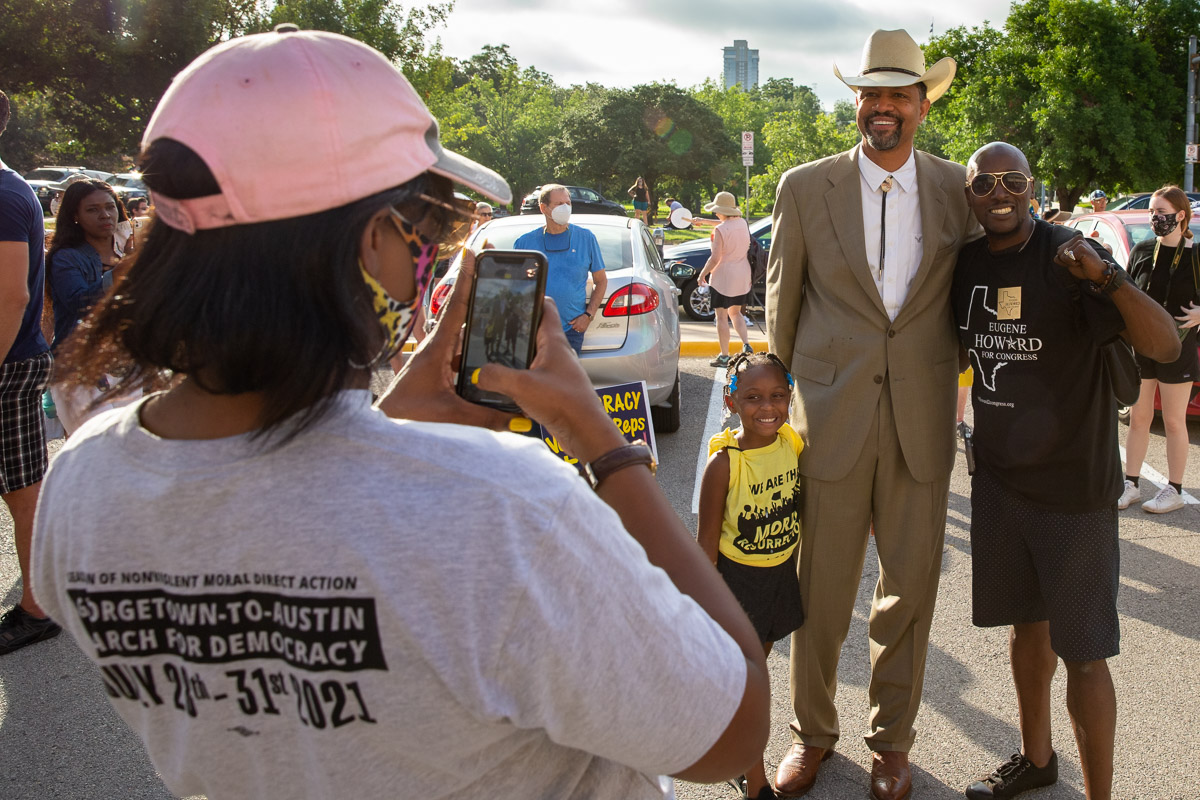Georgetown to Austin March for Democracy Protest Rally
