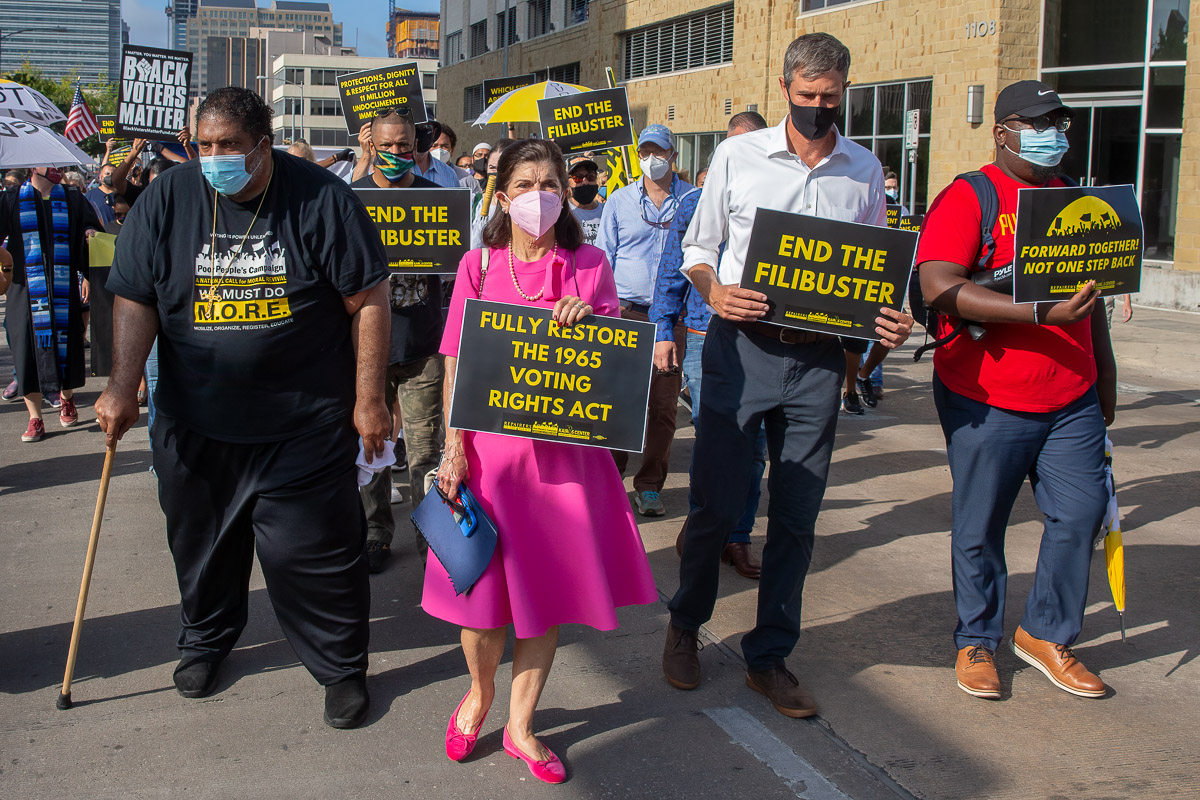 Georgetown to Austin March for Democracy Protest Rally