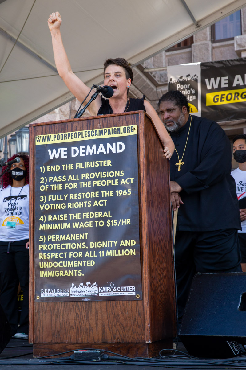 Georgetown to Austin March for Democracy Protest Rally