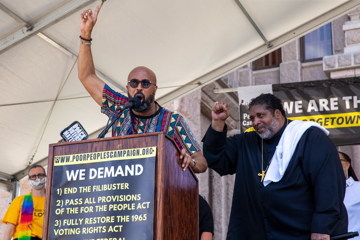 Georgetown to Austin March for Democracy Protest Rally