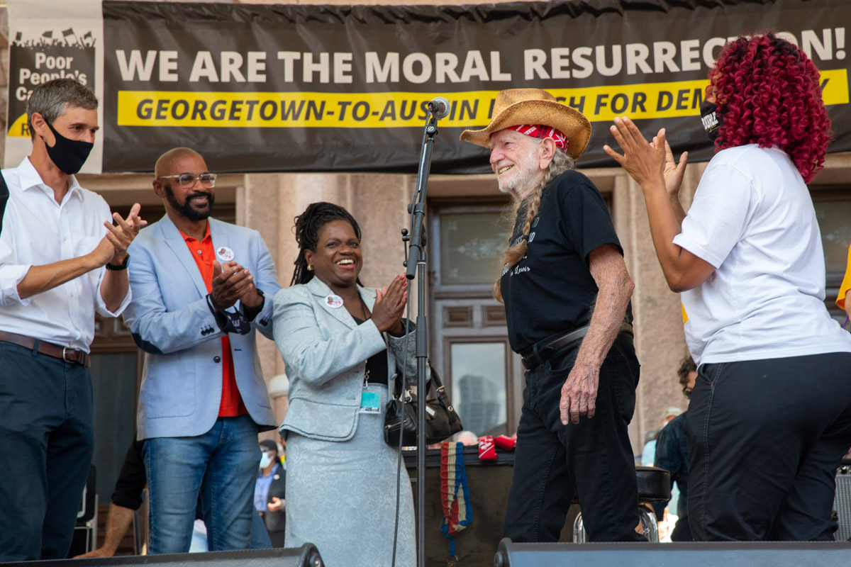 Georgetown to Austin March for Democracy Protest Rally