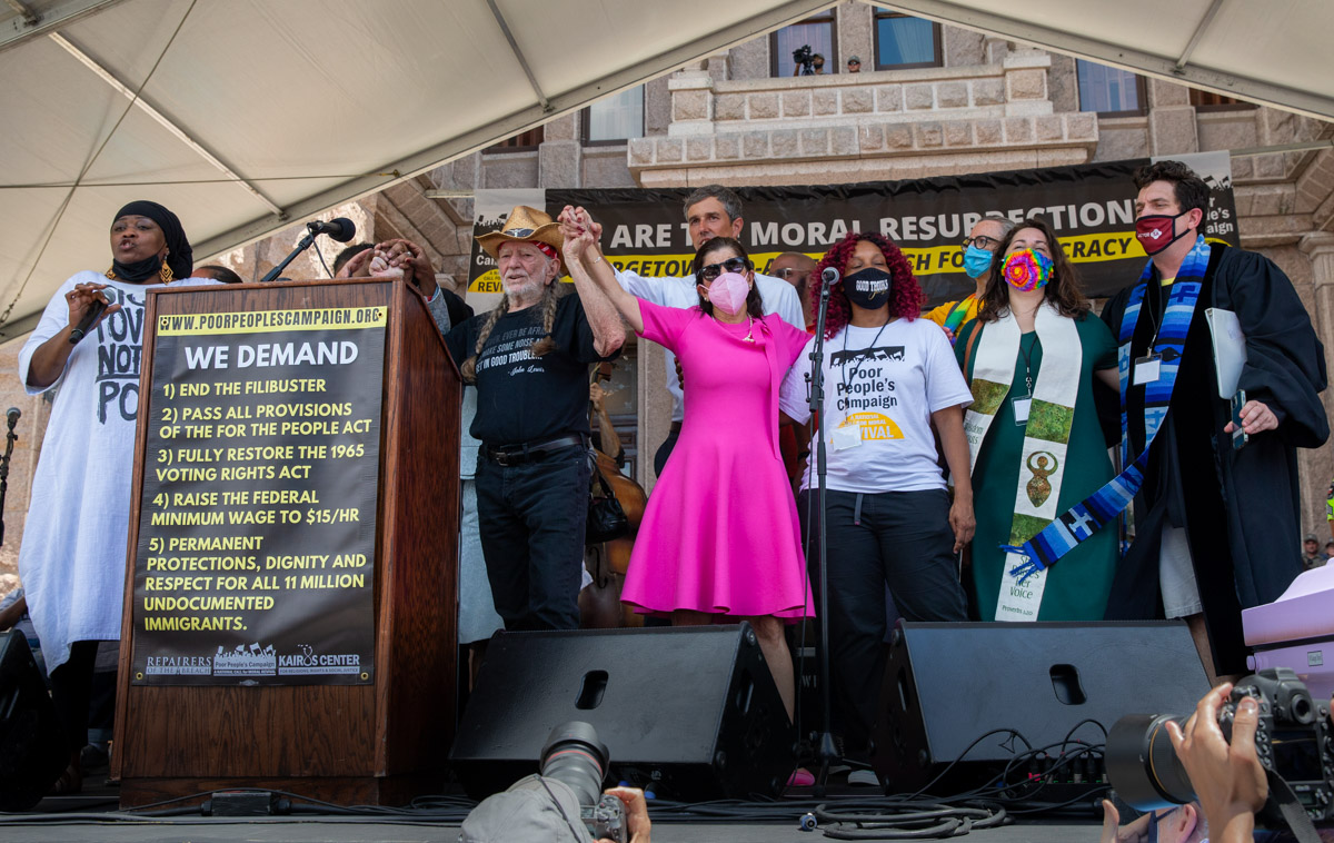 Georgetown to Austin March for Democracy Protest Rallyv