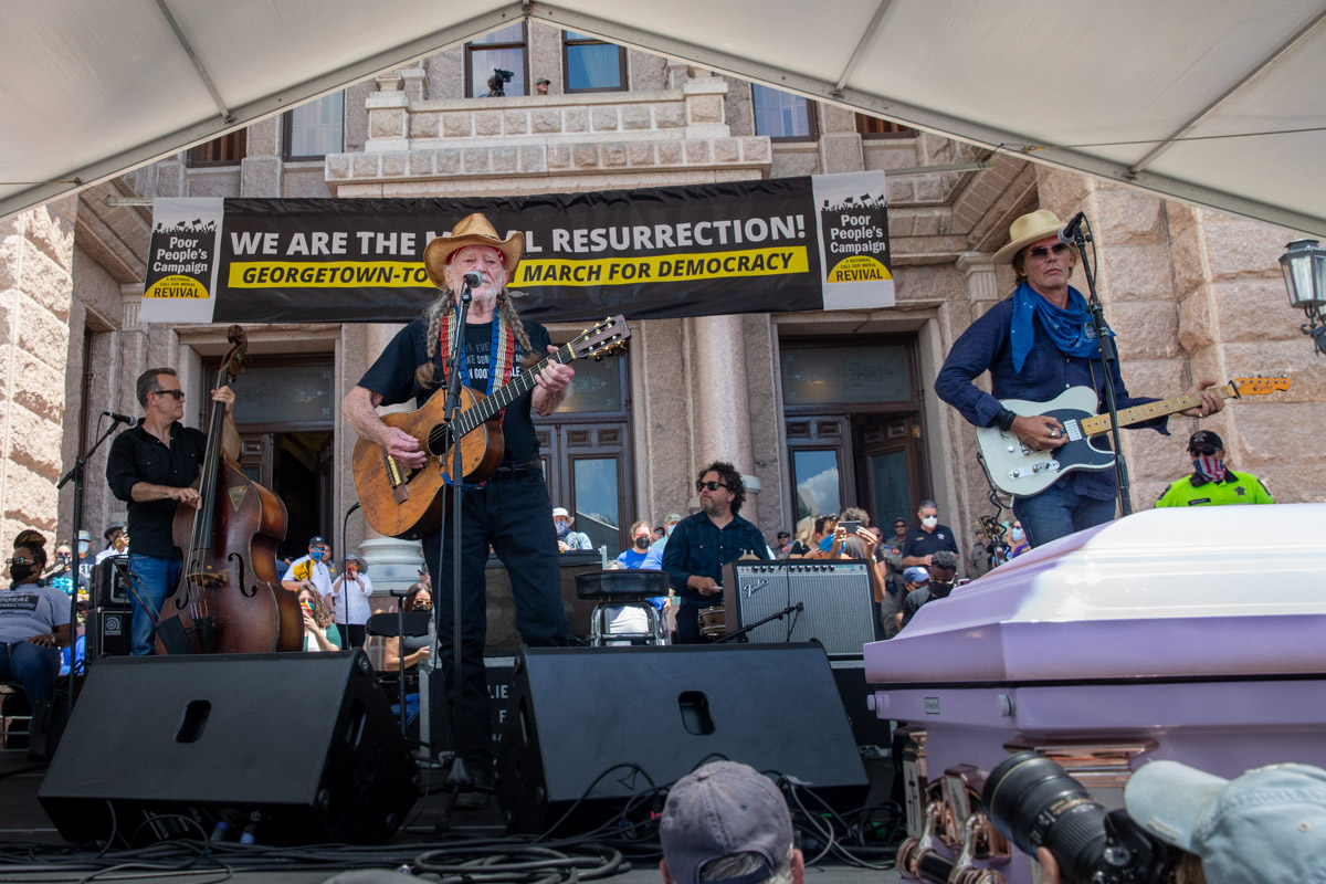 Georgetown to Austin March for Democracy Protest Rally