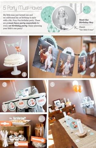 What does the Fox Say? Adorable fox themed first birthday…