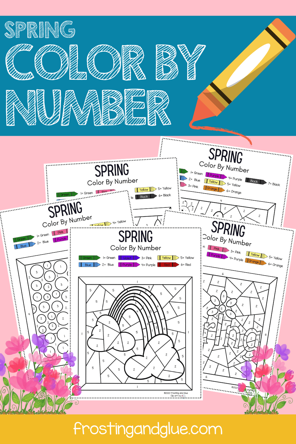 Spring Color By Number - Frosting and Glue- Easy crafts, games, recipes ...
